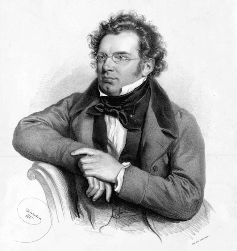 Schubert by Josef Kriehuber (1846 lithograph)