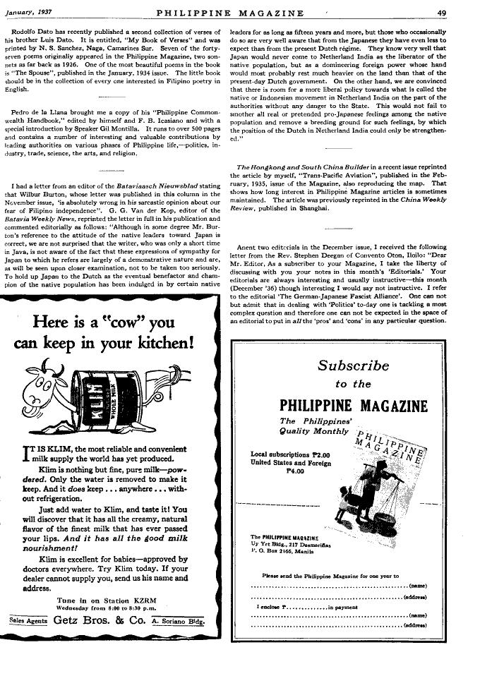 00000057.tif100.gif 2 The Virtually Complete Luis G. Dato and The Philippine Magazine correspondence from the 1920s to the 1940s
