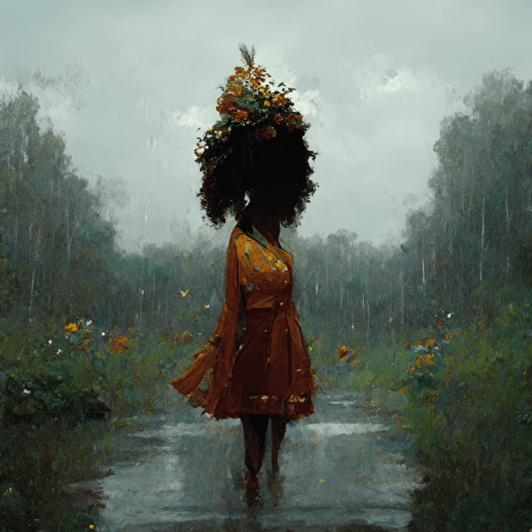 BROWN GODDESS IN THE MAY RAIN by Luis Dato
