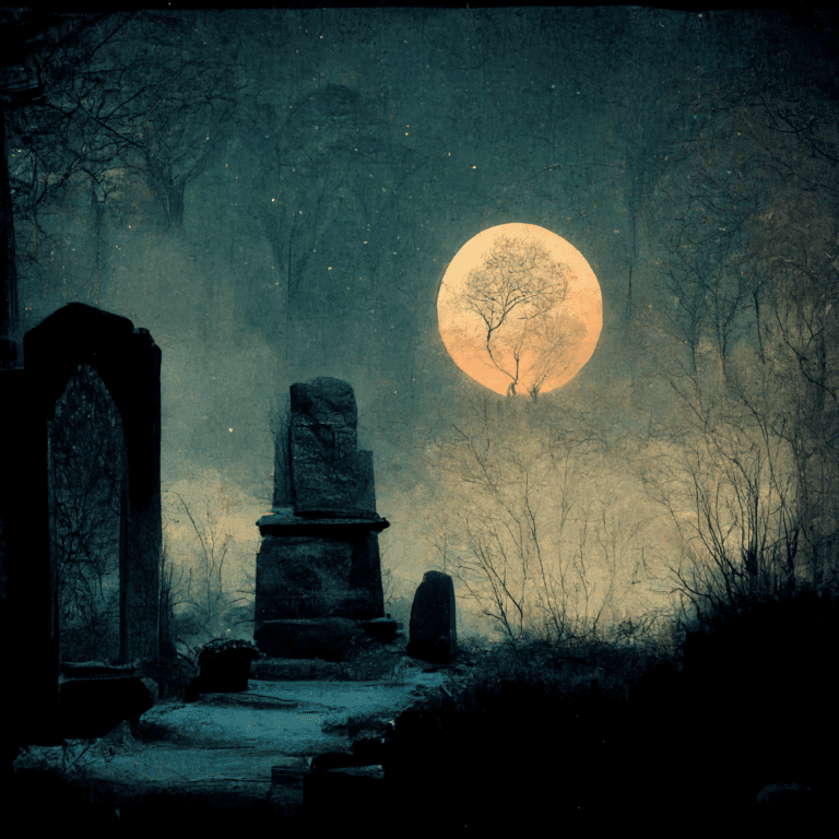 By a Tombstone by Luis Dato